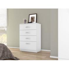 Cômoda Astral 4 Gavetas Branco Brilho - Demóbile, Branco