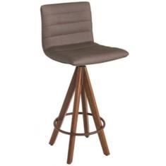 Banqueta Para Bancada Julia Marrom Camurça Gat Magazine