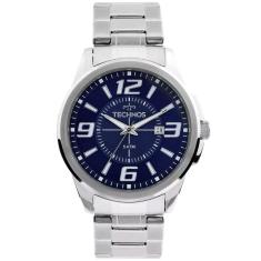 Relógio TECHNOS masculino analógico prata 2115KZZS/1A