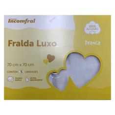 Fralda De Pano Incomfral Luxo 5 Peças - Branca