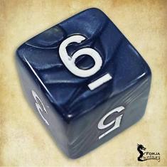 Dado D6 Marmorizado - RPG