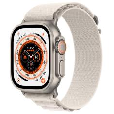 Apple Watch Ultra GPS + Cellular Caixa de Titânio 49 mm Pulseira Loop Alpina Estelar - P