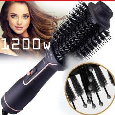 Escova Secadora Modeladora 1200w Soft BES23P Íon Tourmaline Preta Cerâmica 110v Seca Modela Alisa