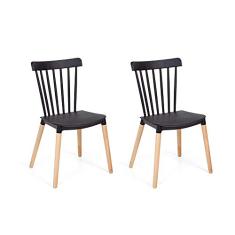 Conjunto 2 Cadeiras Windsor Wood Design - Preta