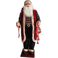 Papai Noel Dançante Animado Em Tamanho Real De 6' Com 8 Músicas, Papai Noel Dançante Cantando De Natal, Decoração De Papai Noel Com Agitação Elétrica, Para Enfeites De Pátio Doméstico De Árvore De
