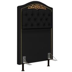 Cabeceira Cama Box Solteiro 90Cm Imperial J02 Corano Preto