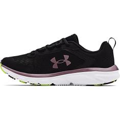 Under Armour Tênis de corrida feminino Charged Assert 9, Preto (002)/Ameixa cinza, 38