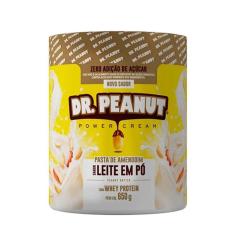 Pasta De Amendoim Sabor Leite Em Po Com Whey Protein Dr Peanut