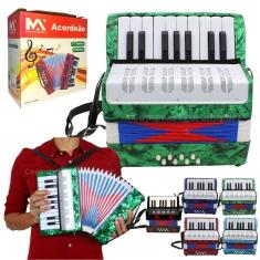 Acordeon sanfona gaita infantil 8 baixos 17 teclas brinquedo