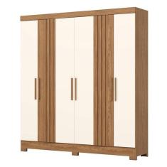 Guarda Roupa Casal B367 Nature Off White Henn - Briz Móveis