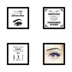 Kit 4 Quadros Decorativos Em Mdf Designer De Sobrancelhas 03 - New Dec