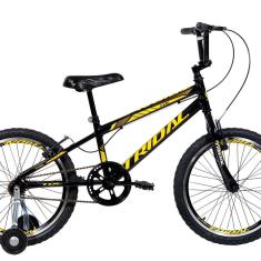 Bicicleta Aro 20 Infantil Bmx Cross Roda Lateral Preto