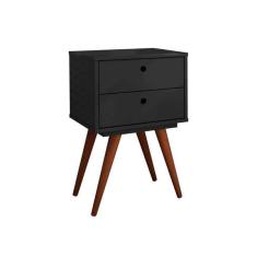 Mesa de Cabeceira Retrô 50 - Olivar - Preto