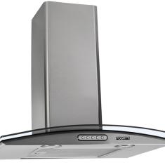 Coifa De Parede Fogatti Vidro Curvo Slim Inox 4 E 5 Bocas 60cm