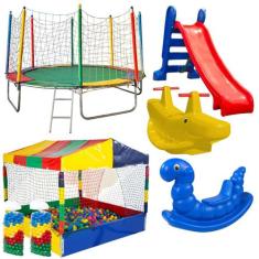 Cama Elástica Pula Pula 3,05m Resistente  Piscina de Bolinhas 1,50m  1
