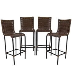 4 Banquetas Em Diplomata Argila