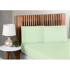 Lençol de Cama Casal 400 Fios 3 Peças 40cm Altura 100% algodao com ela