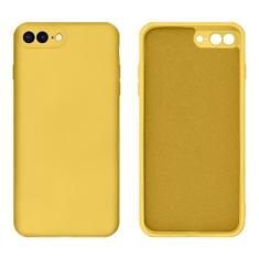 Capinha iPhone 7 e 8 Plus Proteção Câmera Silicone - GCM, Amarelo