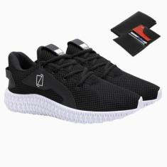 Tênis Masculino Academia Esporte Dia a Dia + Carteira-Masculino