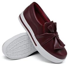 Tênis Slip On Feminino Casual Confortável Bonito Calce Fácil Sola Reta Escolar Universitário Top-Feminino