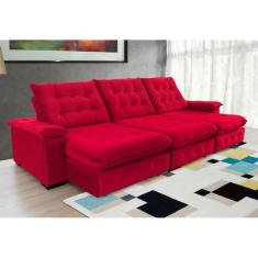 Sofá Coliseu 3.40m Retrátil e Reclinável Super Pillow  - Sofisticato, 