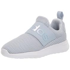 adidas Tênis infantil masculino Lite Racer Adapt 4.0 sem cadarço casual - preto, Azul halo/azul halo/branco, 12 Little Kid