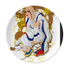Culture Eighteen Arhats Placa decorativa de porcelana Salver Prato de jantar