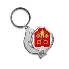 Cortador de unhas de dedo com emblema nacional da Cidade do Vaticano, cortador de aço inoxidável