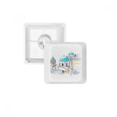 Imerovigli Village in Santorini Grécia, teclado mecânico PBT Gaming Upgrade Kit