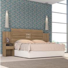 Cabeceira Casal com 2 Mesas Auxiliar Triunfo Demóbile Amendola