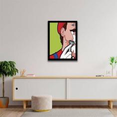Quadro Decorativo Super Mário se Barbeando 45x34cm - Quadros On-line, 