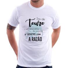 Camiseta Sou de Touro - Foca na Moda, Branco, GG