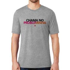 Camiseta Chama no Probleminha - Foca na Moda, Cinza, GG