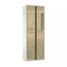 Guarda Roupa Modulado 2 Portas 3 Gavetas 80cm Prime com Vidro Reflecta