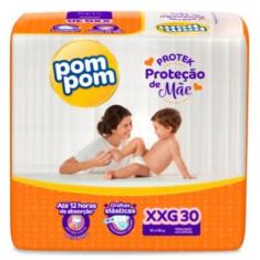 Fralda Pom Pom Derma Protek Mega 1 Pacote Tamanho XXG C/ 30 Unidades