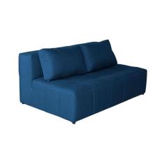 Sofá 2 Lugares Modular Soho Linho Azul Marinho - Mobly