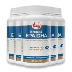 Kit 5 Ômega 3 Epa Dha Vitafor 120 Cápsulas