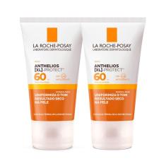 Kit 2 Protetor Solar Facial Anthelios XL-Protect Cor Morena Mais FPS 60 Gel Creme 40g