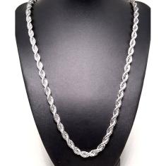 Cordão Corrente Malha Corda Aço Cirúrgico 316L