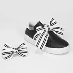 Tênis Infantil Tininha Laço Bicolor Menina-Feminino