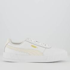 Tênis Puma Carina L BDP Feminino Branco e Bege-Feminino