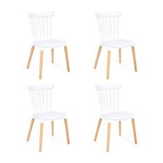 Conjunto 4 Cadeiras Windsor Wood Design - Branca