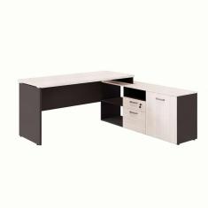 mesa de escritório yaris 1 pt 2 gv carvalho berlin e preta