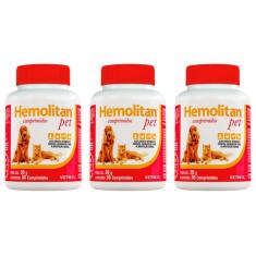 Hemolitan Pet 30 Comprimidos - Vetnil - 3 Unidades