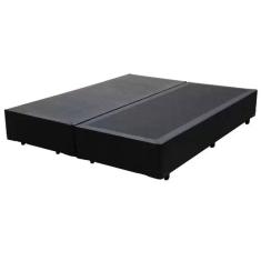 Cama Box Queen Bipartido Sintético Preto - 30x158x198