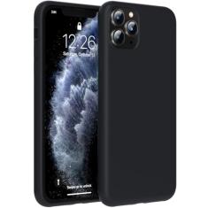 JOOSKO Capa para iPhone 11 Pro, capa de silicone macio premium, toque macio e sedoso, [proteção contra quedas de máquina de corpo inteiro] Capa à prova de choque forrada de microfibra resistente a