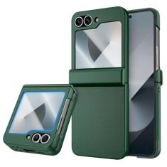 STORMTAL Capa para Samsung Galaxy Z Flip 6 com proteção de dobradiça e protetor de tela, textura quadrada, resistente a arranhões, à prova de choque, capa de celular robusta e slim fit para Galaxy Z