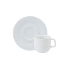 Xicara Chá Com Pires 200ml Porcelana Schmidt - Mod. Waves 100, U