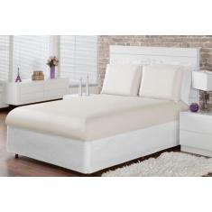 Jogo De Lençol Queen 3 Pçs Com Elástico 30 Cm Cor Palha - Shopping Hom