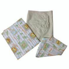 Kit Jogo Lençol Berço Bebê 3 Peças Minasrey Enxoval Neném - Mundo dos 
